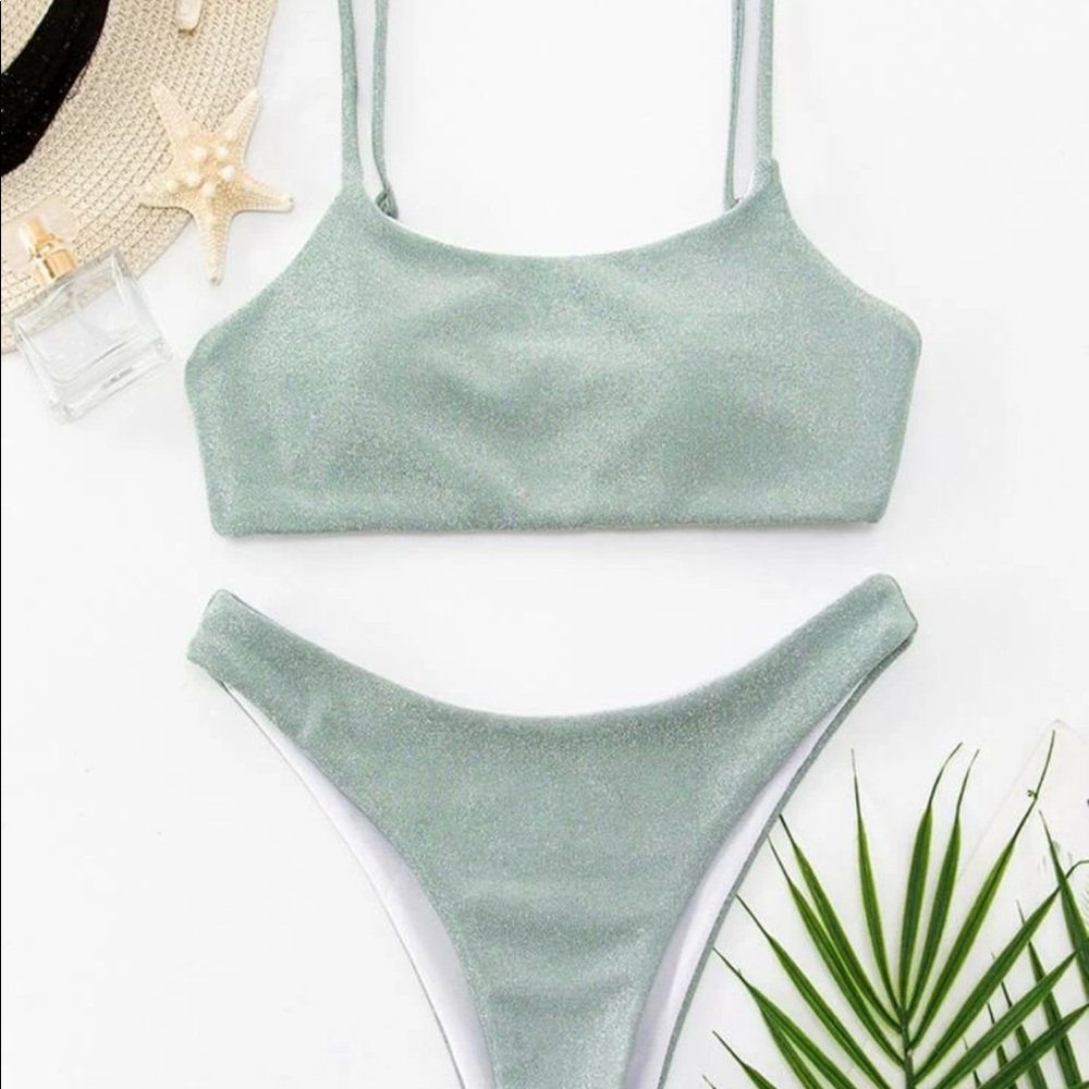 Shein Mint Glitter Bikini